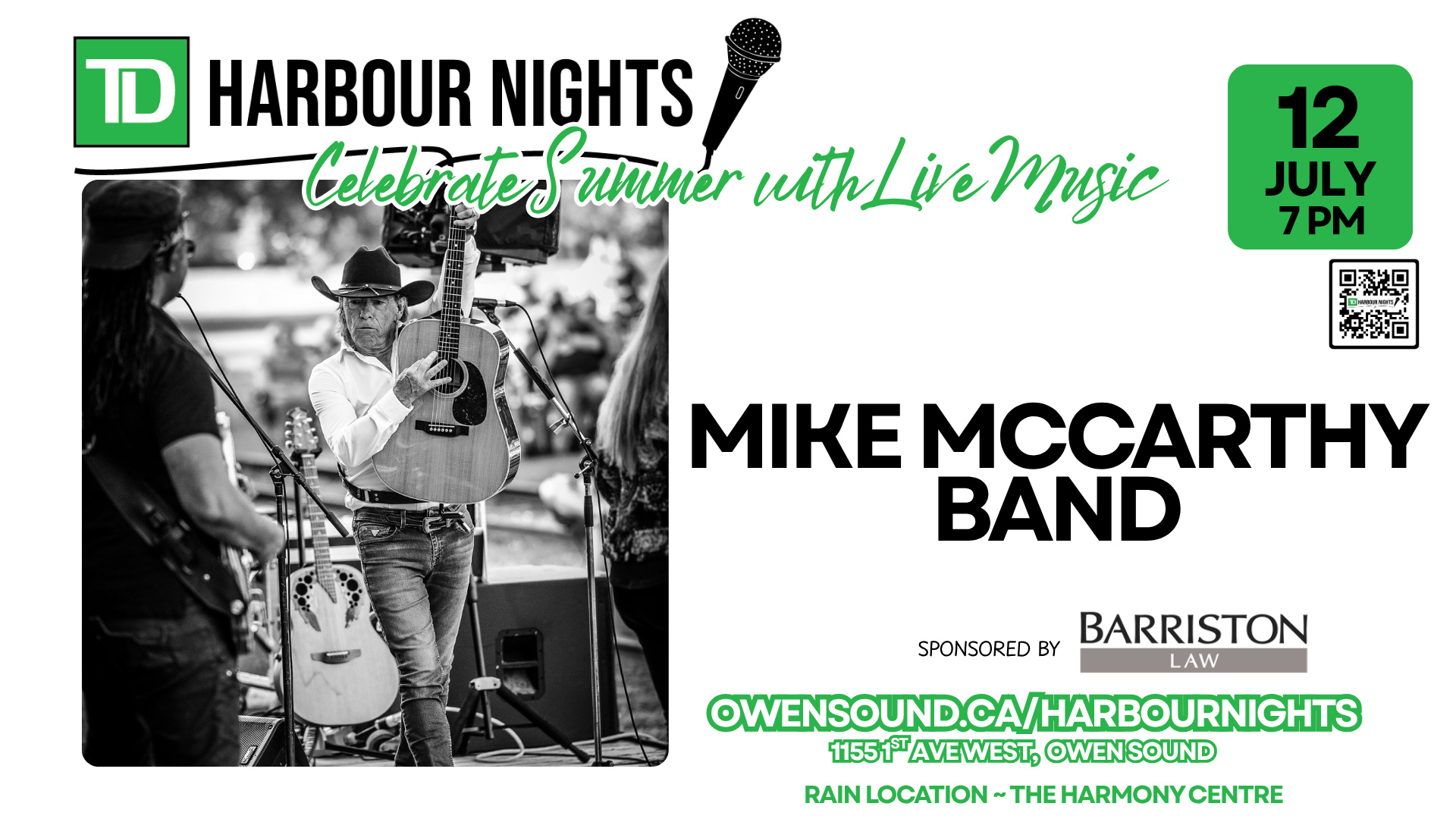 Event image TD Harbour Nights presents The Mike McCarthy Band